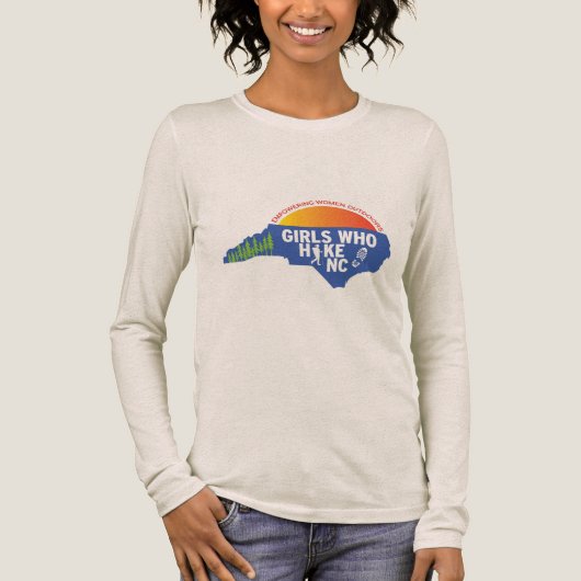 GWHNC tri-blend T-shirt met lange mouwen (Voorkant)