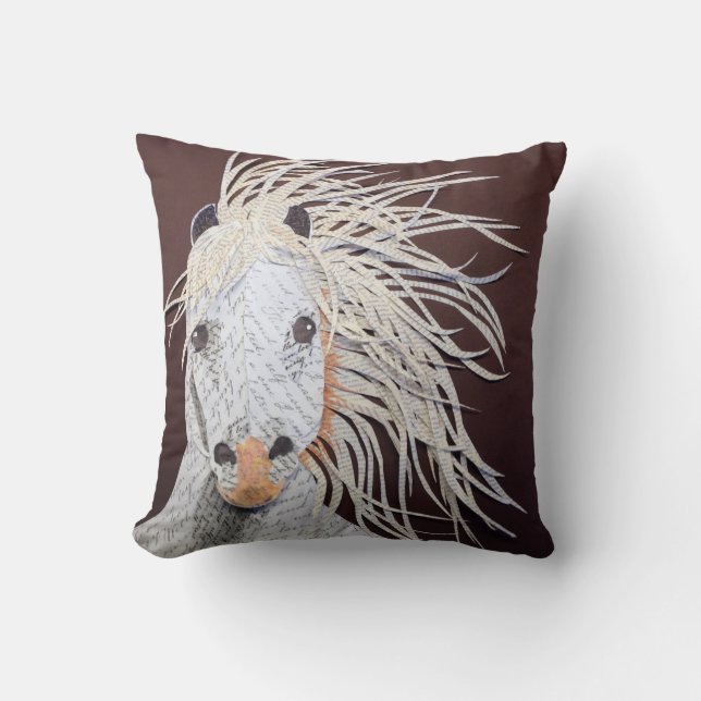 Gwnndelyn, Welsh Pony Collage Pillow Kussen (Voorkant)
