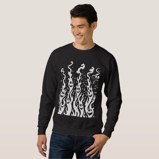 Gwosts Flames Men's Sweatshirt (Voorkant volledig)
