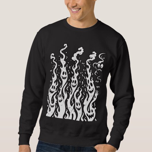 Gwosts Flames Men's Sweatshirt (Voorkant)