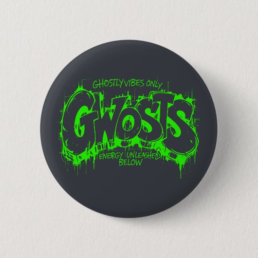Gwosts Graffiti Slime Pin Ronde Button 5,7 Cm (Voorkant)