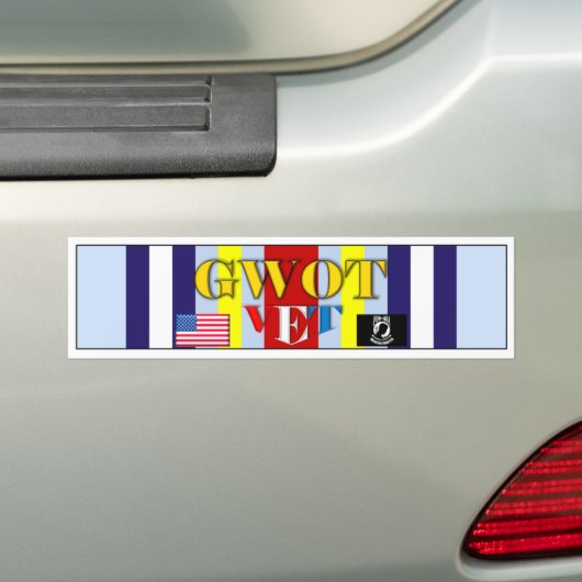 GWOT VET BUMPERSTICKER (Op auto)
