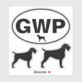 GWP German Wirehaered Pointer Vinyl Sticker Set (Vel)