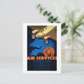 GWR Air Services Poster Europe Briefkaart (Staand voorkant)