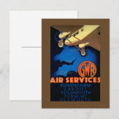 GWR Air Services Poster Europe Briefkaart (Voorkant / Achterkant)