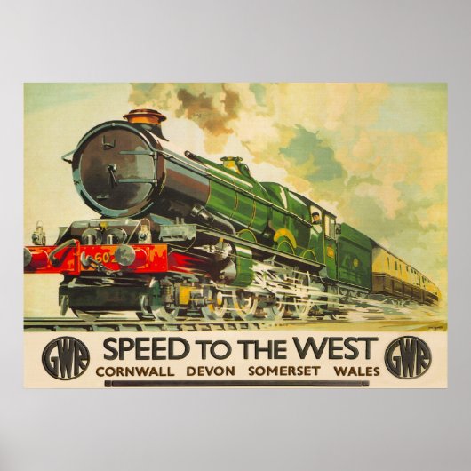  GWR British Railway Travel Poster (Voorkant)