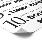 GW's Rules of Civility Poster (Hoek)