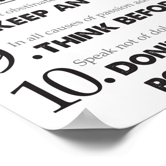 GW's Rules of Civility Poster (Hoek)