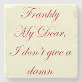 GWTW, eerlijk gezegd mijn beste citaat-Onderzetter Stenen Onderzetter