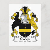 Gwyn Family Crest Briefkaart (Voorkant)
