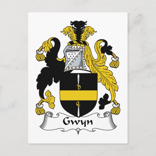 Gwyn Family Crest Briefkaart (Voorkant)