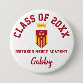 Gwynedd Mercy Academy Button Logo Custom Sports (Voorkant)