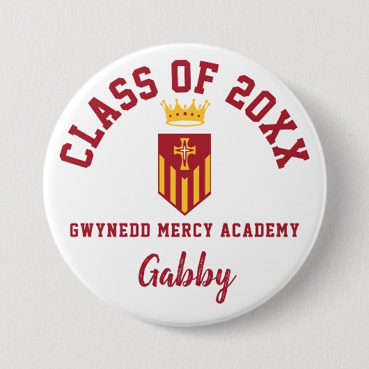 Gwynedd Mercy Academy Button Logo Custom Sports (Voorkant)