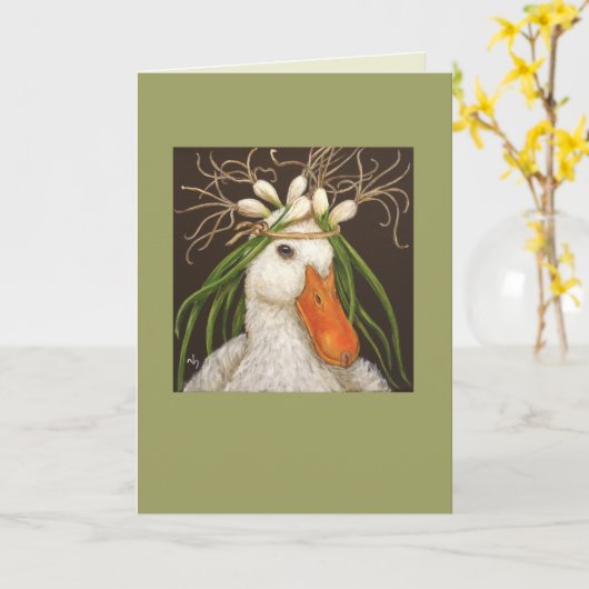 Gwyneth de eendenkaart kaart (Gele Bloem)