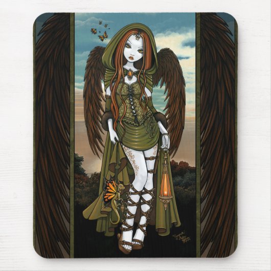 Gwyneth Dragon Huntress Angel Fairy Mousepad Muismat (Voorkant)