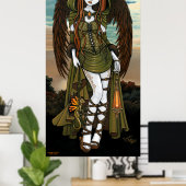 Gwyneth Sunset Dragon Lantern Angel Poster (Thuiskantoor)
