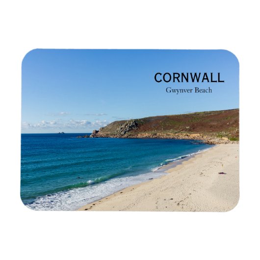 Gwynver Beach Cornwall Engeland Magneet (Horizontaal)