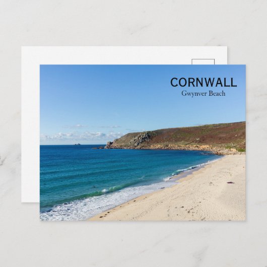 Gwynver Beach Cornwall England  Briefkaart (Voorkant / Achterkant)
