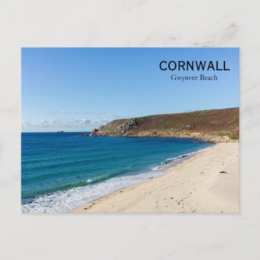 Gwynver Beach Cornwall England  Briefkaart (Voorkant)