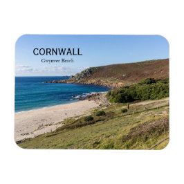 Gwynver Beach in Cornwall, Engeland Magneet