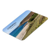 Gwynver Beach in Cornwall, Engeland Magneet (Linkerzijde)