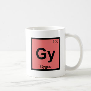 Gy - Gyges Grieks scheikunde Periodiek systeem sym Koffiemok