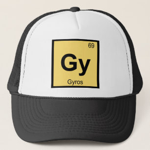 Gy - Gyros Chemistry Periodiek Tabelsymbool Trucker Pet