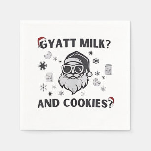 Gyatt Melk en Cookies Grappig Santa Gen Alpha Servet