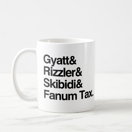 Gyatt Rizzler Skibidi en Fanum Tax Koffiemok (Links)