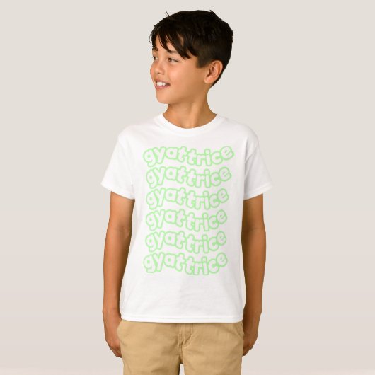 @gyattrice Logo Pastel Green Kind's T-shirt (Voorkant volledig)