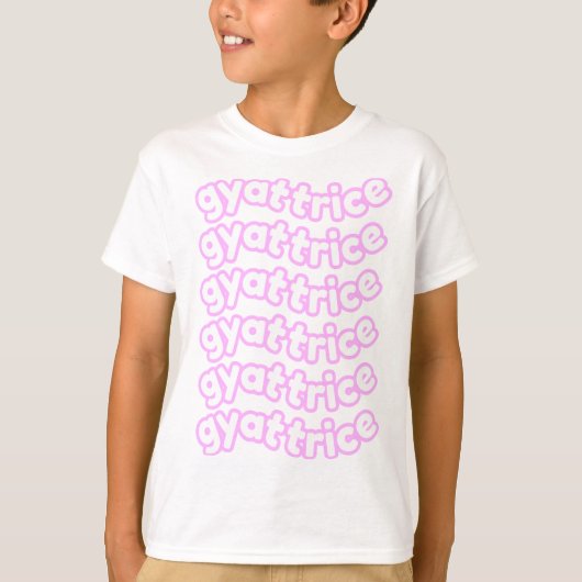 @gyattrice Logo Pastel Roze Kind T-shirt (Voorkant)