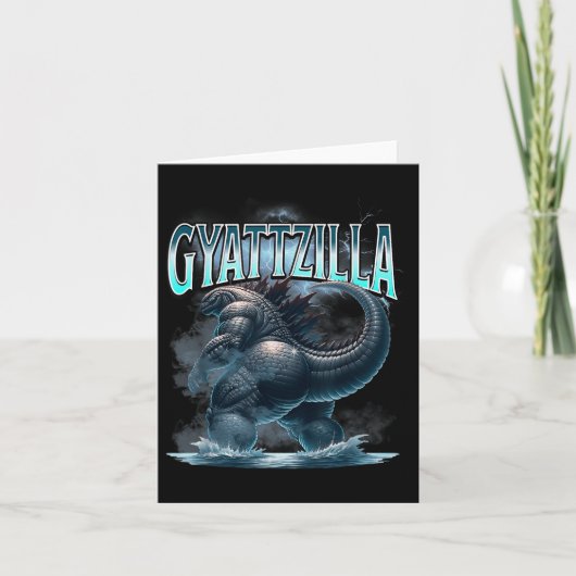 Gyattzilla Meme Zilla Kaiju Rizz Brainrot Skibidi Kaart (Voorkant)