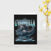 Gyattzilla Meme Zilla Kaiju Rizz Brainrot Skibidi Kaart (Gele Bloem)