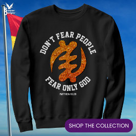 Gye Nyame Adinkra ANGST ALLEEN GOD Christelijk Gli Trui