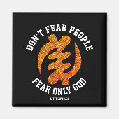 GYE NYAME Adinkra Christelijke Glitter Magneet (Voorkant)