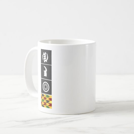 Gye Nyame Adinkra Symbool Koffie Mok (Voorkant links)