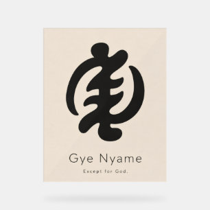 Gye Nyame Adinkra Symbool Minimalistische Afrika Acryl Bord