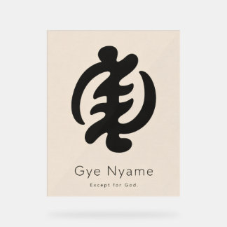 Gye Nyame Adinkra Symbool | Minimalistische Afrika Acryl Bord