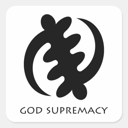 Gye Nyame African Adinkra Symbol Sticker (Voorkant)