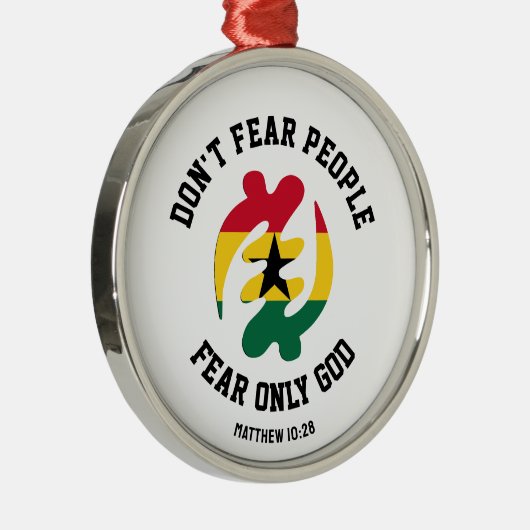 Gye Nyame ANGST ALLEEN GOD Christelijk Ghana Metalen Ornament (Rechts)