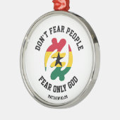 Gye Nyame ANGST ALLEEN GOD Christelijk Ghana Metalen Ornament (Links)