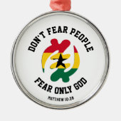 Gye Nyame ANGST ALLEEN GOD Christelijk Ghana Metalen Ornament (Voorkant)