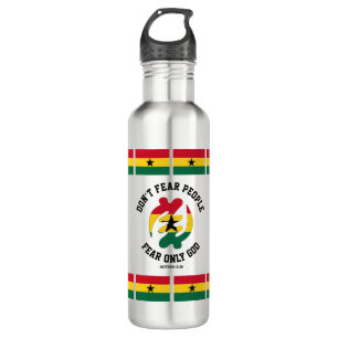 Gye Nyame ANGST ALLEEN GOD Christelijk Ghana Waterfles