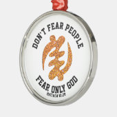 Gye Nyame ANGST ALLEEN GOD Christelijk Glitter Metalen Ornament (Links)