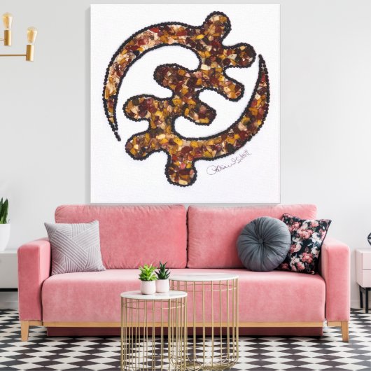 Gye Nyame Canvas Afdruk (Insitu (Woonkamer))