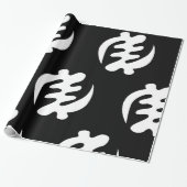 Gye Nyame | God is het hoogste adinkra-symbool Cadeaupapier (Uitgerold)