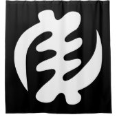 Gye Nyame | God is het hoogste adinkra-symbool Douchegordijn (Voorkant)