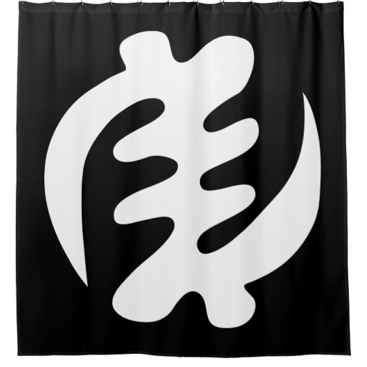 Gye Nyame | God is het hoogste adinkra-symbool Douchegordijn (Voorkant)
