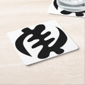Gye Nyame | God is het hoogste adinkra-symbool Kartonnen Onderzetters (Schuin)