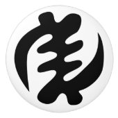 Gye Nyame | God is het hoogste adinkra-symbool Keramische Knop (Voorkant)
